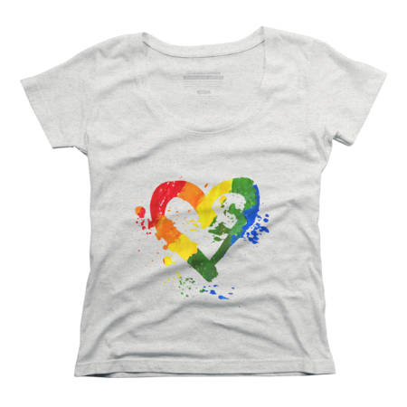LGBT Rainbow Heart T-Shirt by Bunchcat