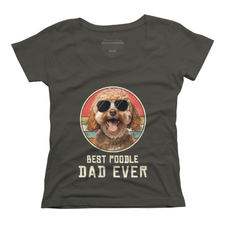 Funny Poodle Dad Dog Lovers T-Shirt by Bunchcat