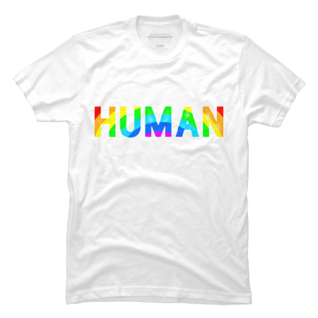 Rainbow Human Gay Pride LGBT Pride Month T-Shirt by Phsycartwork