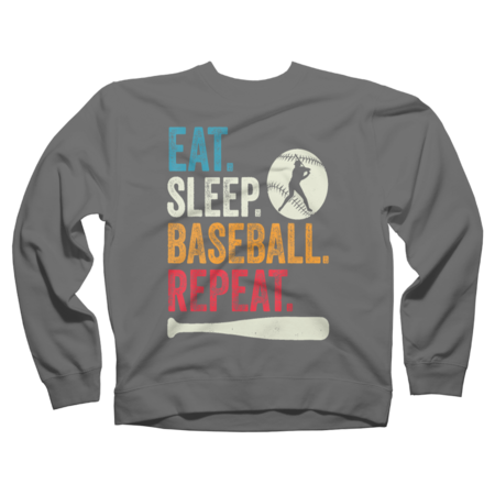 Eat Sleep Baseball Repeat T-Shirt by FunArtDesigns00