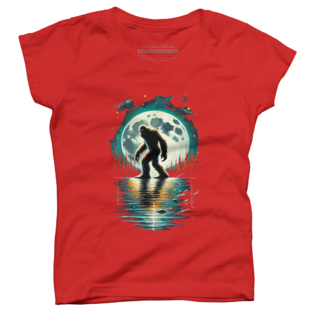 Moon Bigfoot Sasquatch T-Shirt by SullySketches