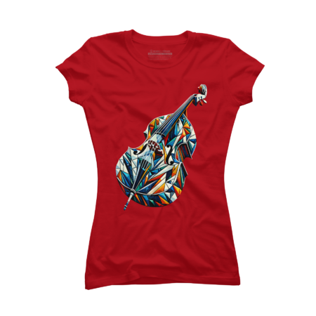Polygon Art Violin T-Shirt by Astrixs2