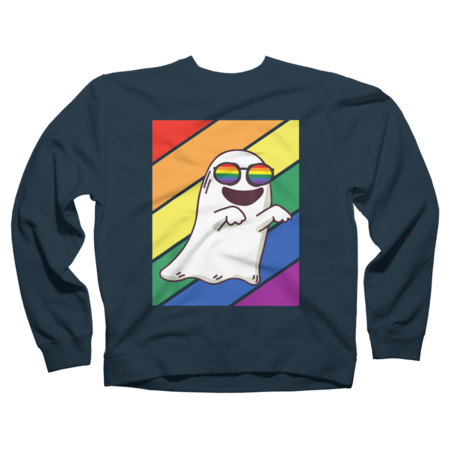 Ghost With LGBT Glasses  T-Shirt by alexandratret