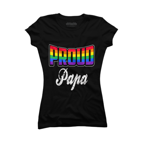 Proud Papa Gay Pride Month LGBTQ T-Shirt by Bunchcat