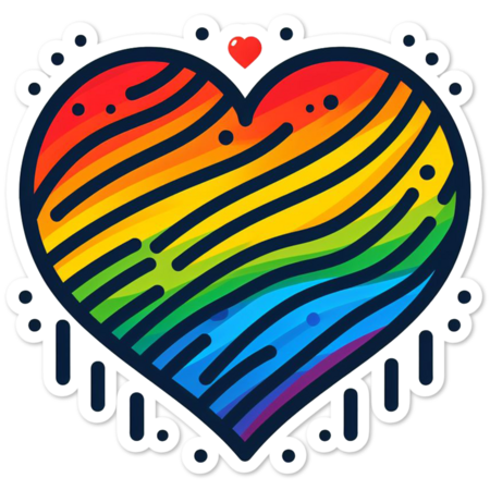 Rainbow Heart Pride Month
