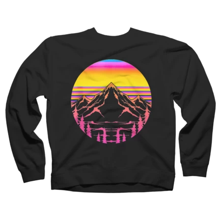 Outdoors Mountains Retro Aesthetic Vaporwave T-Shirt by Momando