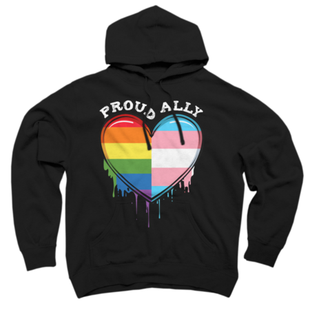 Proud Ally LGBT Pride Heart Flag by Astrixs2