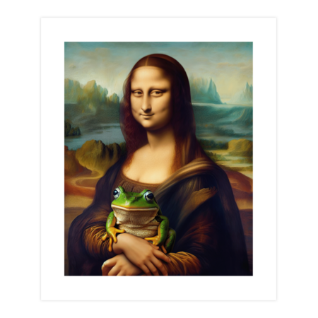 Funny Mona Lisa With Frog by luclam
