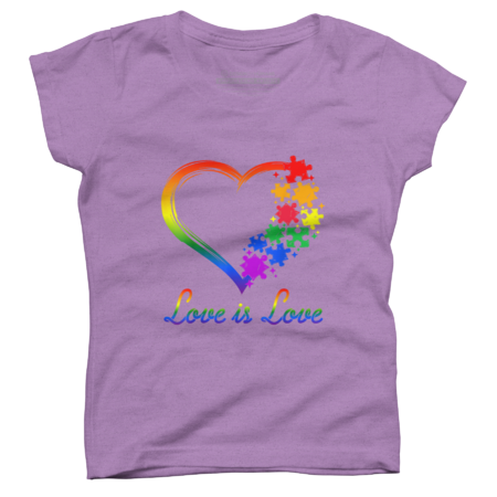 Lesbian Gay LGBT Pride Month Rainbow Heart T-Shirt by CorinneW