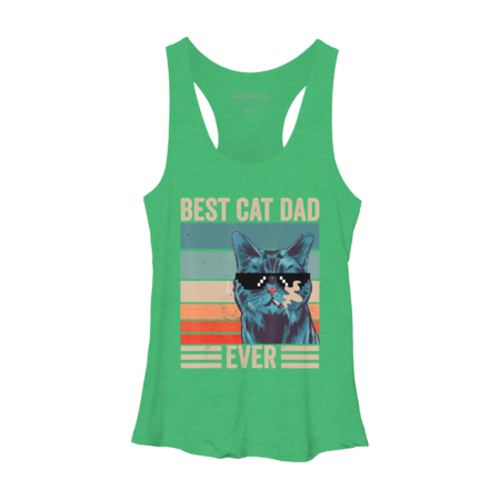 Vintage Best Cat Dad Ever T-Shirt by sivelobanova