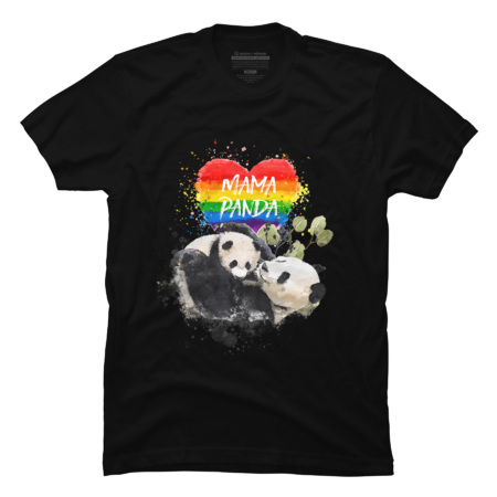 LGBTQ Pride Mama Panda T-Shirt by CorinneW