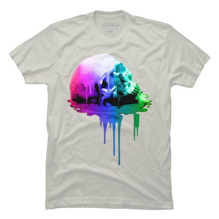 Melting Skull with Vibrant Colors by robotface