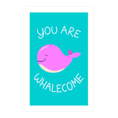 Whale, thank you! - Pink Version by AnishaCreations