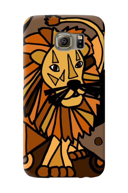 Artistic Regal Lion Abstract Art by SmileToday