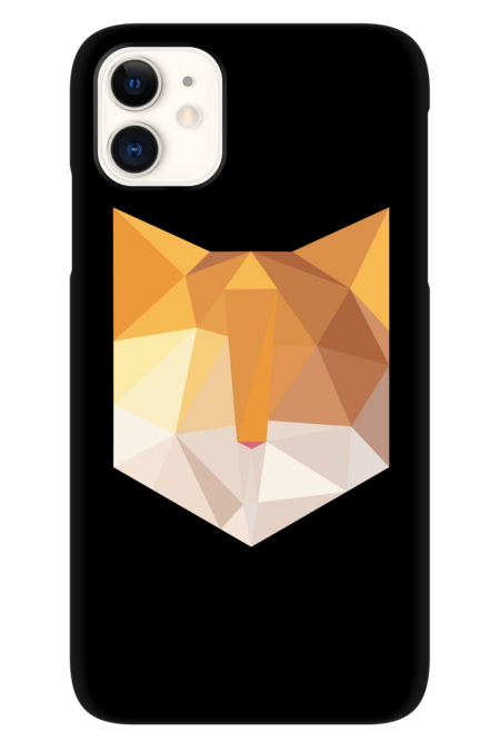Geometric Orange Cat Face by tanyadraws