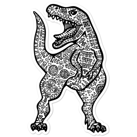 Tattooed Dinosaur Design #2 by rockettgraphics