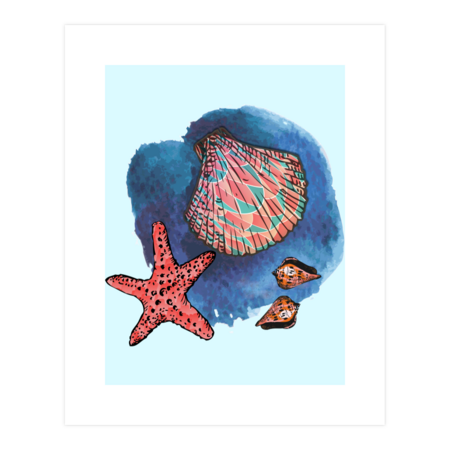 Seashells and starfish by gavila