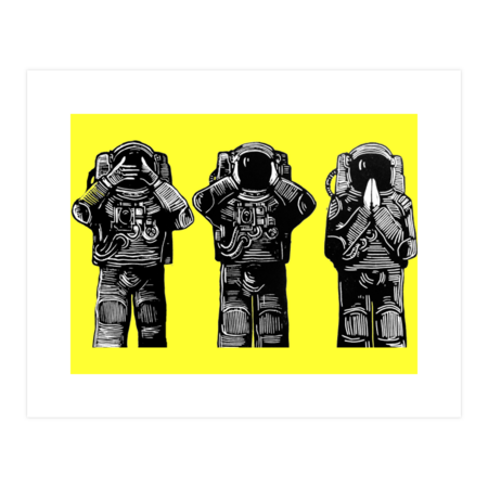 Three Space Monkeys by BlackGoldPress