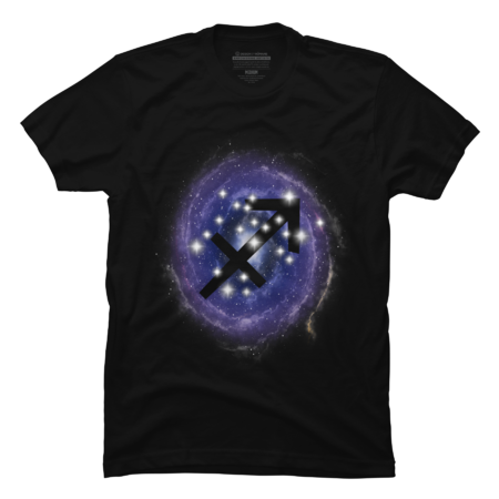 Sagittarius Zodiac Sign Stars Constellation on Nebula by Garaga