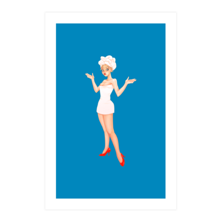 Retro 50's Towel Pinup Girl by MILKSHAKEnFries