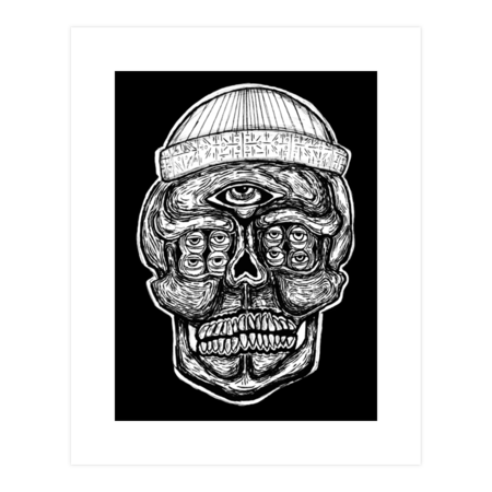 9 Eyed Skull Black by JohhnnyBlaze
