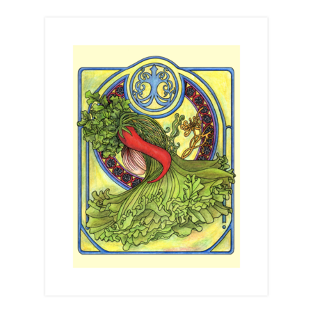 Art nouveau. Spices and vegetables