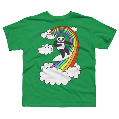 Pandas Surf Rainbows by obinsun