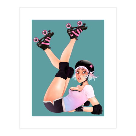 Retro 50's Roller Derby Pinup Girl by MILKSHAKEnFries