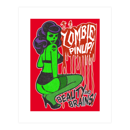 Retro Zombie Pinup by nudefood