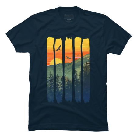Nesting Eagles by the Summer Mountain Sunset by SOMZEE