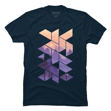 Geometric Sunset By The Mountain (Bright Variants) by SOMZEE