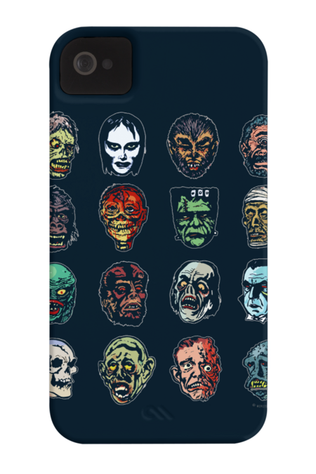 Horror Movie Monster Masks (color) by monstermangraphic