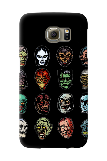 Horror Movie Monster Masks (color) by monstermangraphic