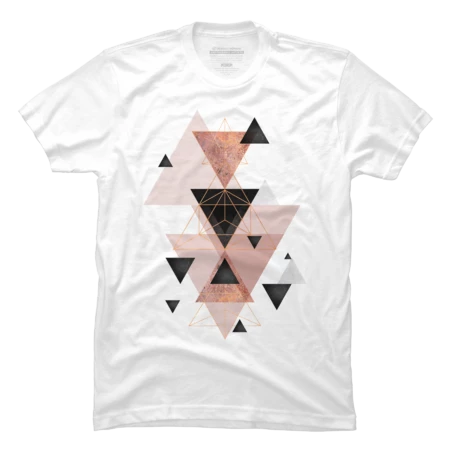 Geometric Triangles in Blush and Rose Gold