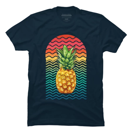 Vintage Sea Sunset Tropical Pineapple