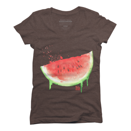 Watercolor Watermelon by middayart