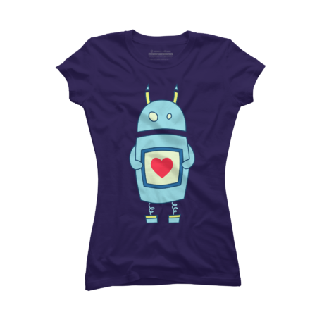 Clumsy Cute Robot With Heart by boriana