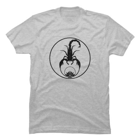 Scorpion and Lotus Flower (on White)