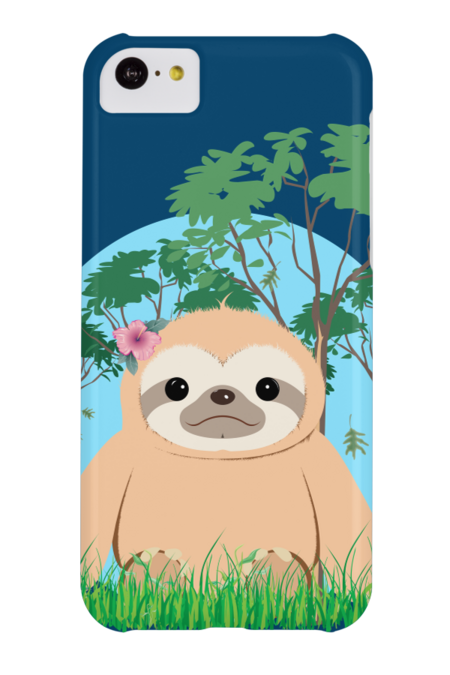 The Cutest Sloth sitting on the Grass by Danion
