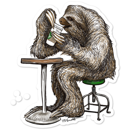 Steve the Sloth  by  dotsofpaint studios