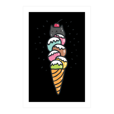 Cat ice cream by kostolom3000