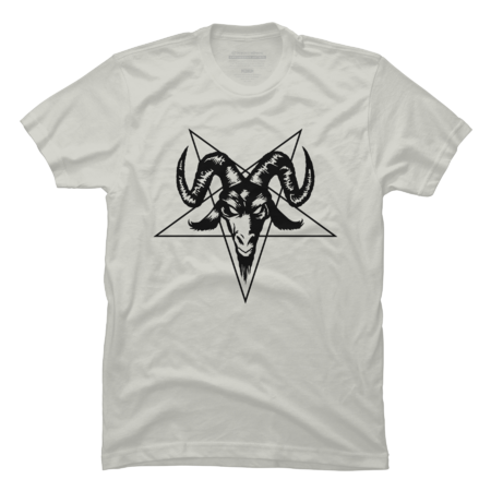 Satanic Goat Head with Pentagram (black) by MysticIsland