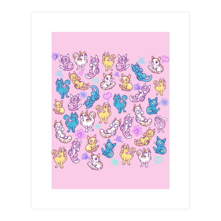 Colourful cat pattern