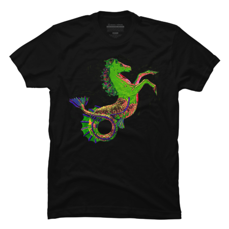 Green Mythical  Sea Horse by morganolk