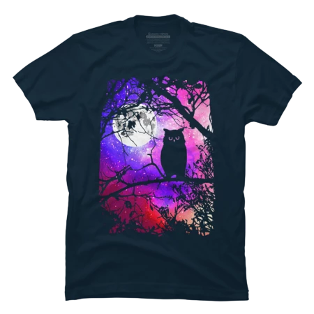 Owl Moon Night Sky by robotface