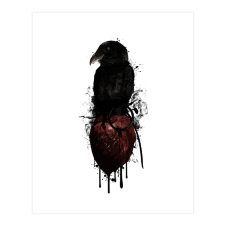 Raven and Heart Grenade by NGDesign