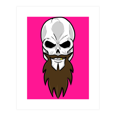 Happy Beard Skull by RsimpsonArt