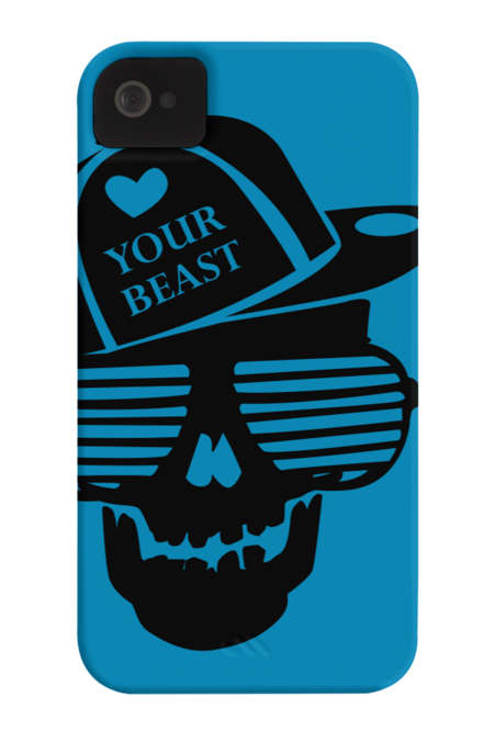 Love your beast illustrated skull art by happycolours