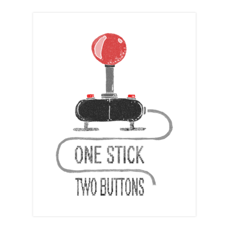one stick, two buttons