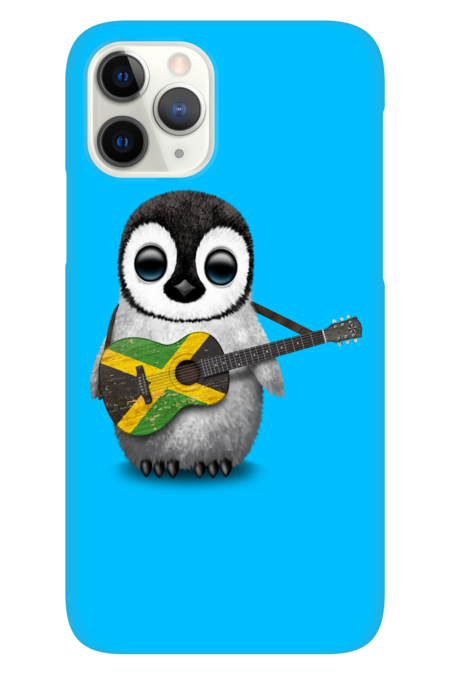 Baby Penguin Playing Jamaican Flag Guitar by jeffbartels